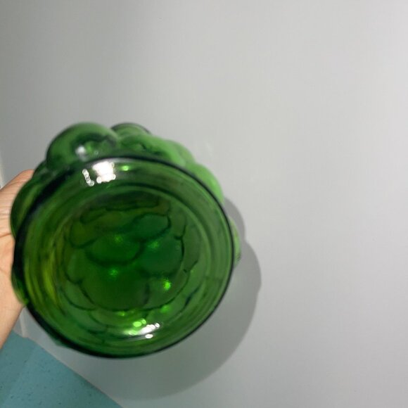 MCM Glasses Green Bubble Genie Bottle Decanter With Cordial Set of 6 - Picture 9 of 10